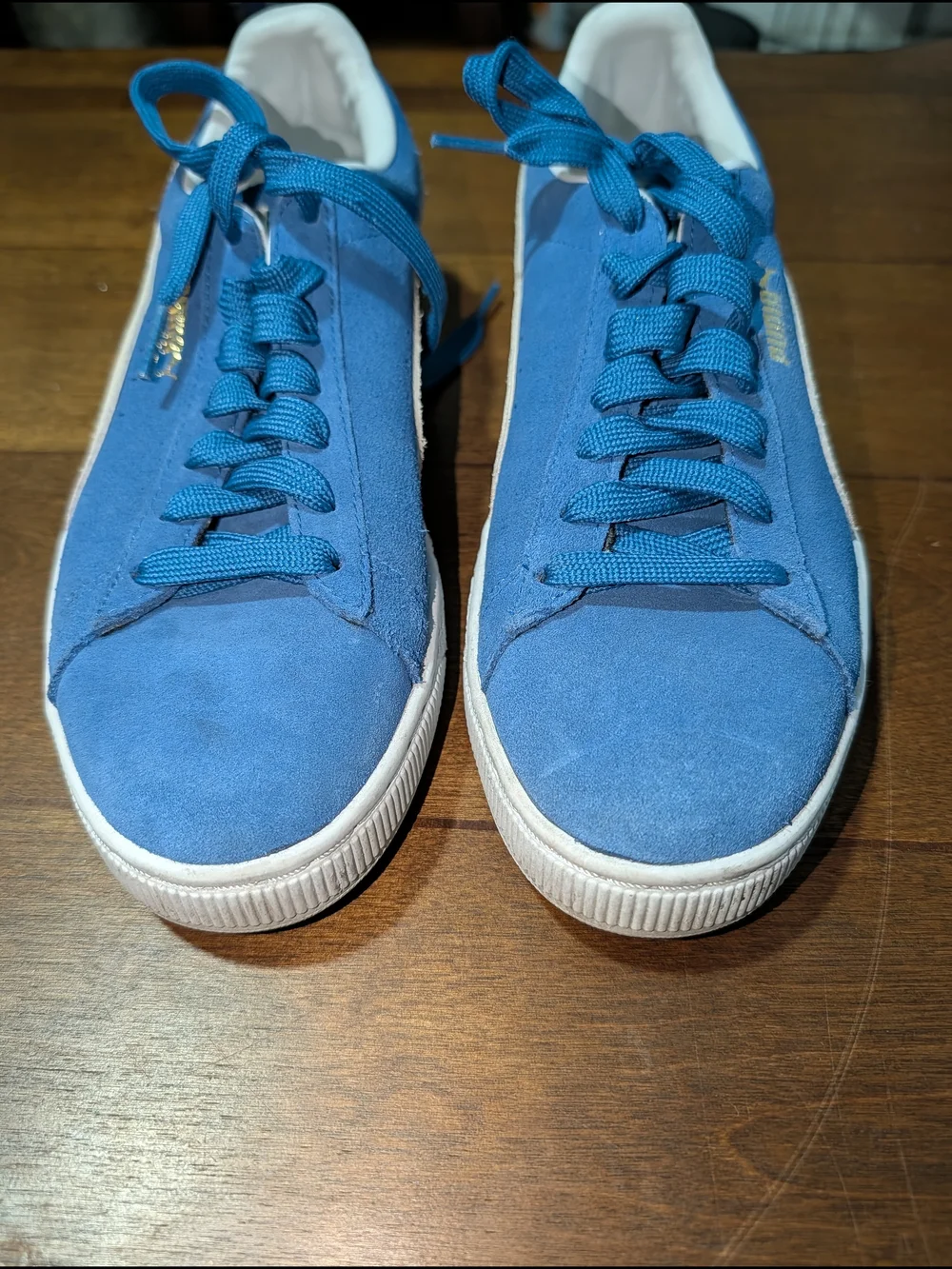 Puma Blue Suede Classic Sneakers - GENTLY used